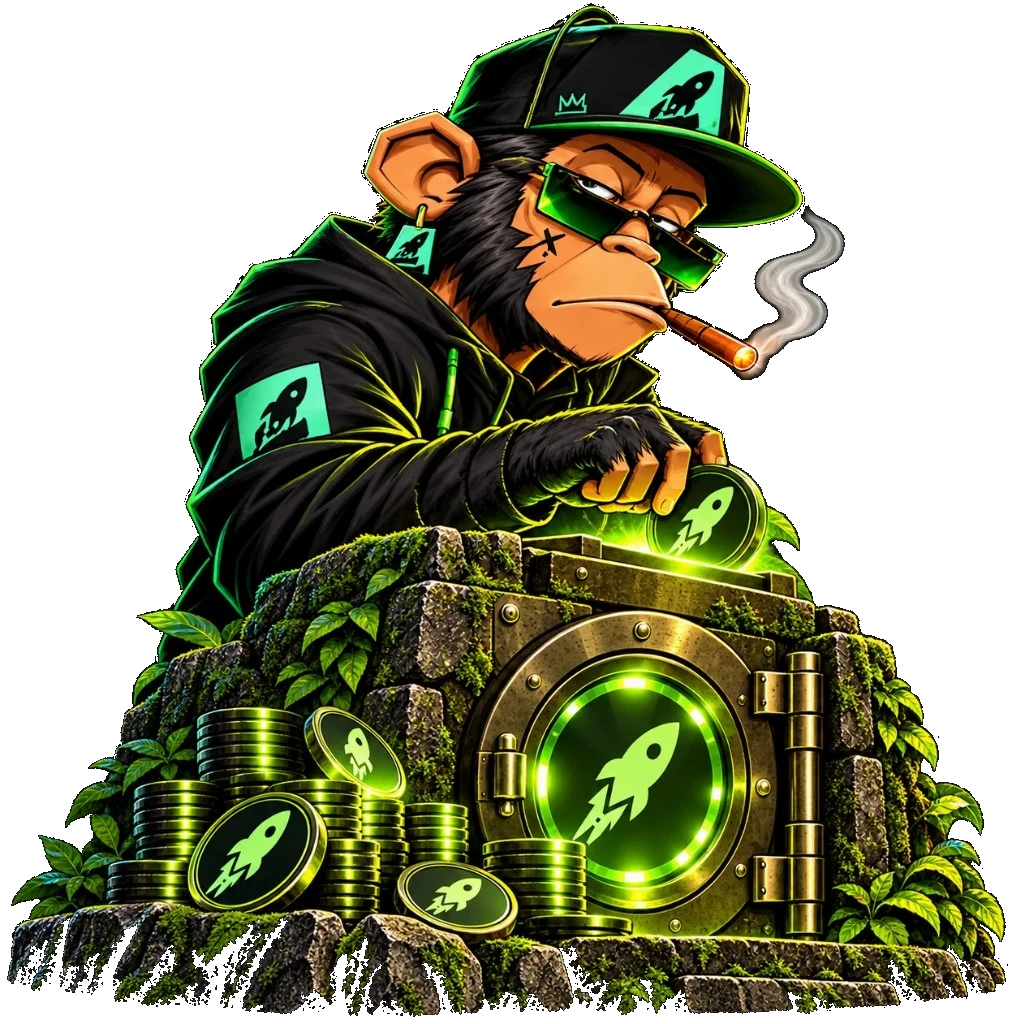 ApeDegen vault guardian in front of the staking vault